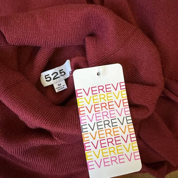 NWT 525 AMERICA Raundi Cold Shoulder Collarbone Pullover Sweater in Garnet - Picture 7 of 10